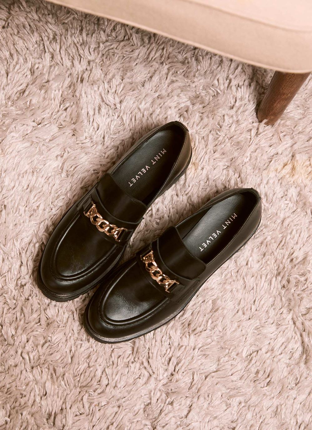 Margo Black Chunky Loafers