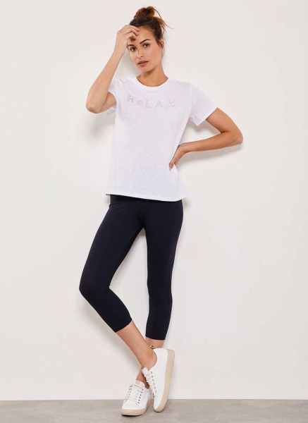 Navy Cropped Leggings