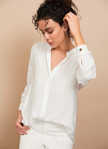 White Oversized Longline Shirt