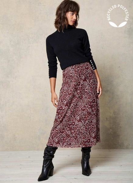 Pippa Print Mesh Midi Skirt