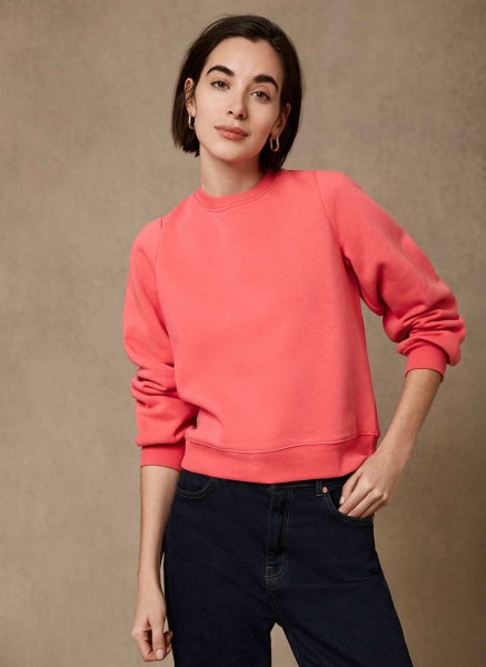 Pink Puff Sleeve Sweatshirt