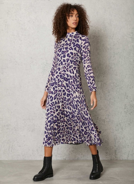 Blair Animal Print Midi Dress