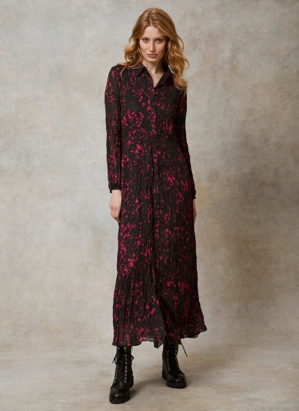 Rosie Print Maxi Shirt Dress