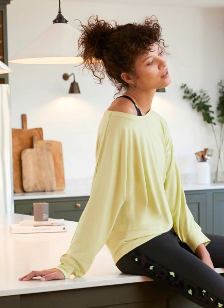 Yellow Jersey Batwing Top