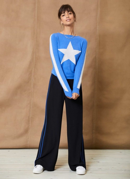 Blue Star Crew Neck Jumper