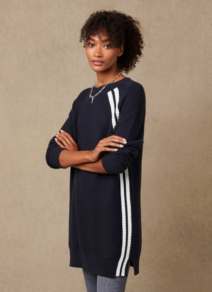 Navy Striped Long Jumper